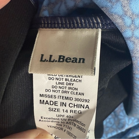 LL Bean Slimming Swimwear Tankini Top Women’s 14 Regular Shaping UPF 50+ - Picture 5 of 6